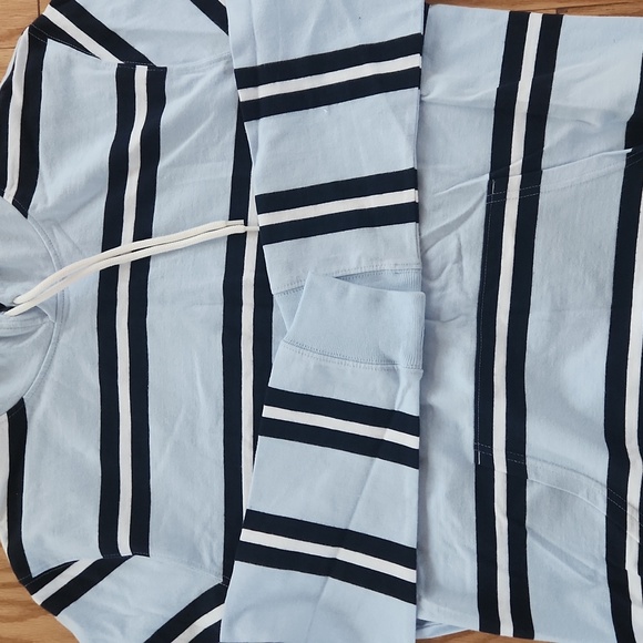 Old NAVY Classic Striped Blue and Black Men's Hoodie Large - Picture 15 of 17